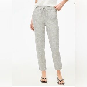 J. Crew Factory stripe linen blend drawstring pants sz 4